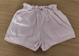 Shorts niña rosa con bolsillos