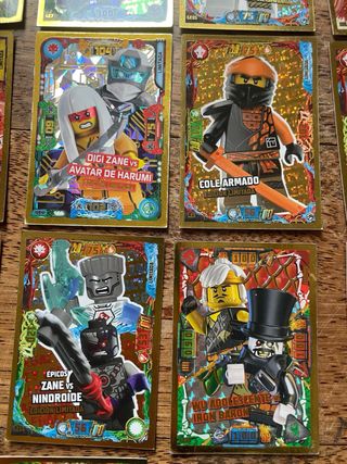 Cartas Lego Ninjago raras edición limitada doradas