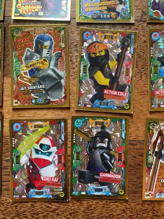 Cartas Lego Ninjago raras edición limitada doradas
