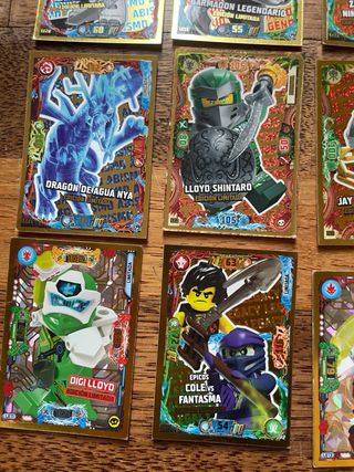 Cartas Lego Ninjago raras edición limitada doradas
