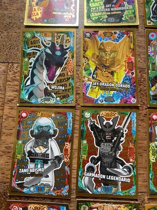 Cartas Lego Ninjago raras edición limitada doradas