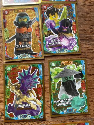 Cartas Lego Ninjago raras edición limitada doradas