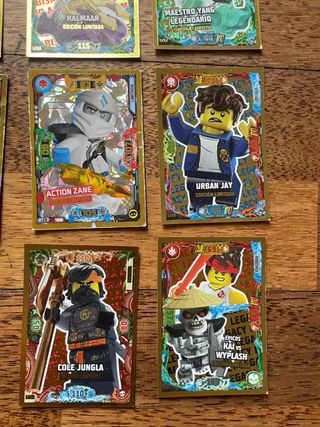 Cartas Lego Ninjago raras edición limitada doradas