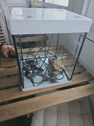 Pecera Nano Aqua LED Cristal