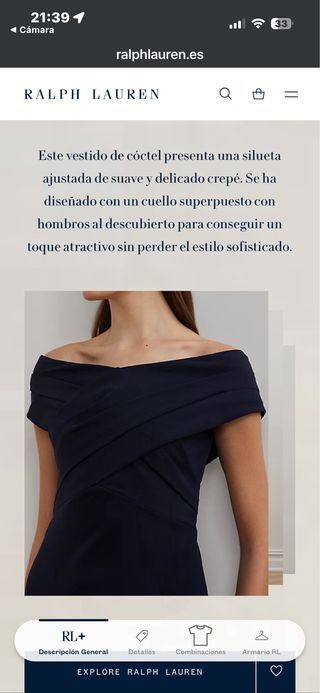 Vestido azul marino Ralph Lauren