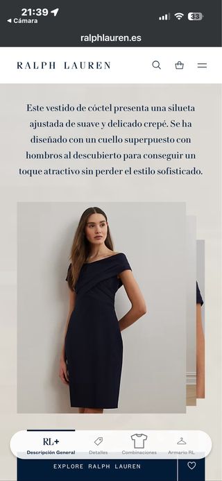 Vestido azul marino Ralph Lauren