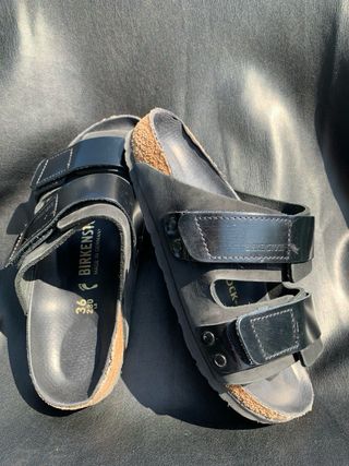 Birkenstock Uji Camoscio Nera 36 Ottimo Stato