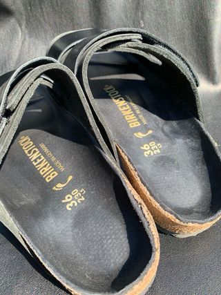 Birkenstock Uji Camoscio Nera 36 Ottimo Stato