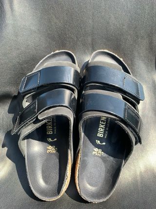 Birkenstock Uji Camoscio Nera 36 Ottimo Stato