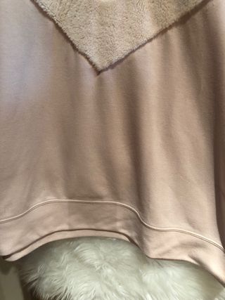 Sudadera Zara Beige/Rosa Talla M