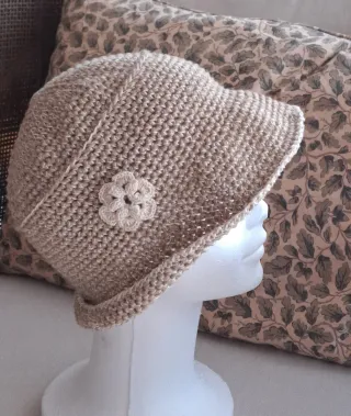 Sombrero a crochet en algodón y bambú