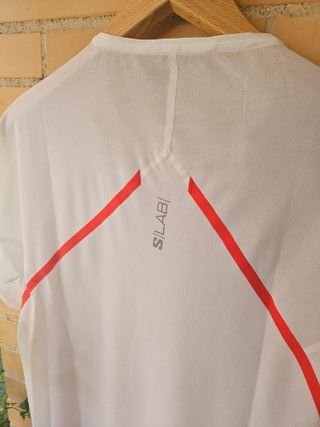 Camiseta Salomon S/LAB blanca y roja