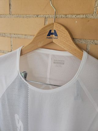 Camiseta Salomon S/LAB blanca y roja