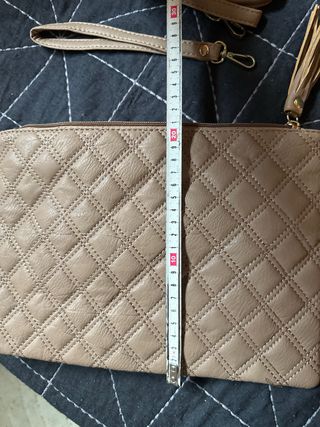 Bolso de mano y hombro mujer beige