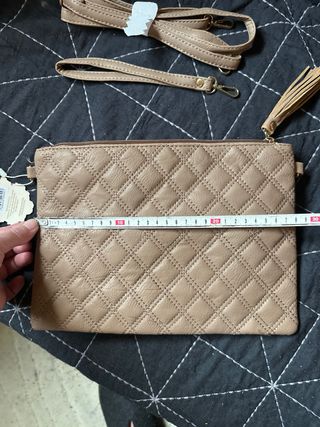 Bolso de mano y hombro mujer beige