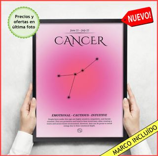 Cuadro Cancer Zodiaco - Poster Cancer Horóscopo