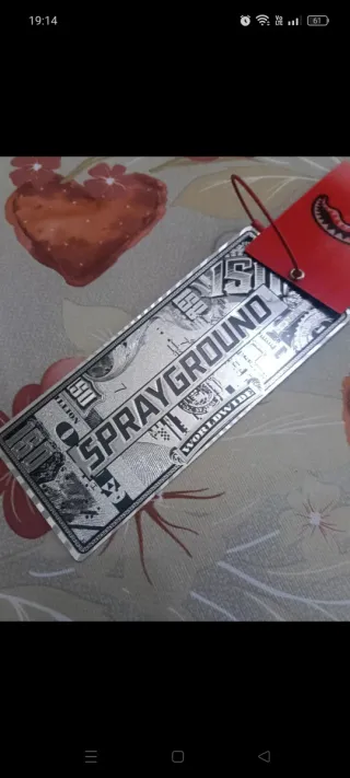 Sprayground Biglietto Rosso Argento completo