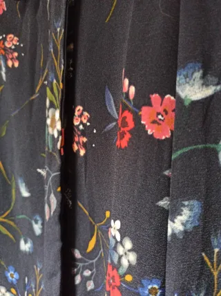 Pantalón estampado floral azul