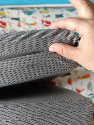 Colchoneta cuna de viaje gris