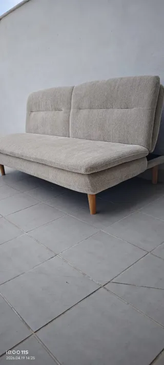 Sofá Cama 2 Plazas Beige