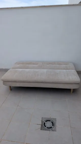 Sofá Cama 2 Plazas Beige