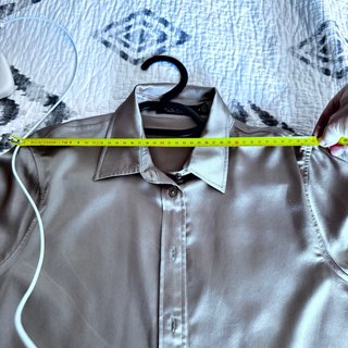 Camisa satén Lauren Ralph Lauren color topo