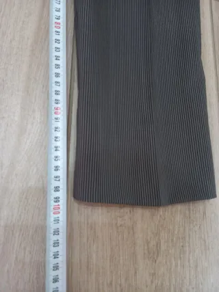 Pantaloni eleganti uomo grigi a righe