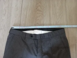 Pantaloni eleganti uomo grigi a righe