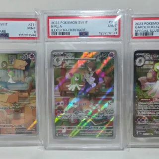 Trio Carte Pokemon PSA9 Ralts Kirlia Gardevoir ITA