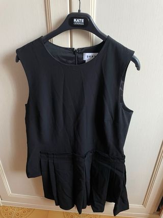 Abito DKNY nero con pieghe