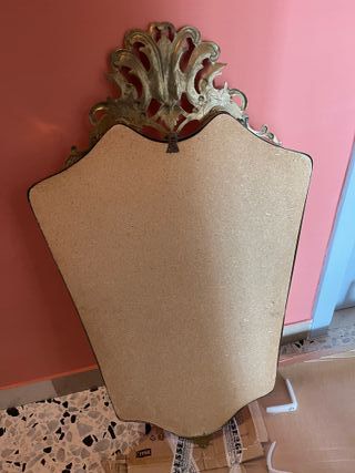 Specchio Vintage Ottone Lavorato Anni '60/'70