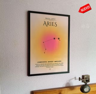Cuadro Aries Zodiaco - Poster Aries Horóscopo