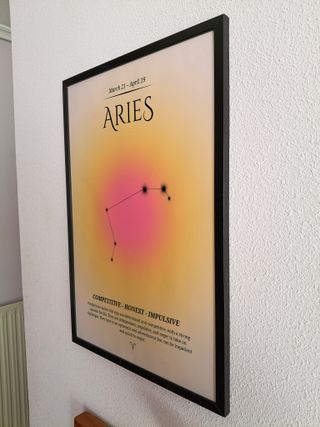 Cuadro Aries Zodiaco - Poster Aries Horóscopo