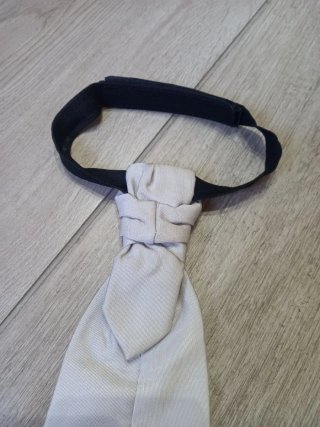 Cravatta da cerimonia grigia con elastico