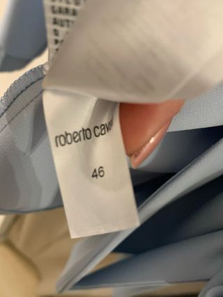 Roberto Cavalli blazer azzurro con fiocco