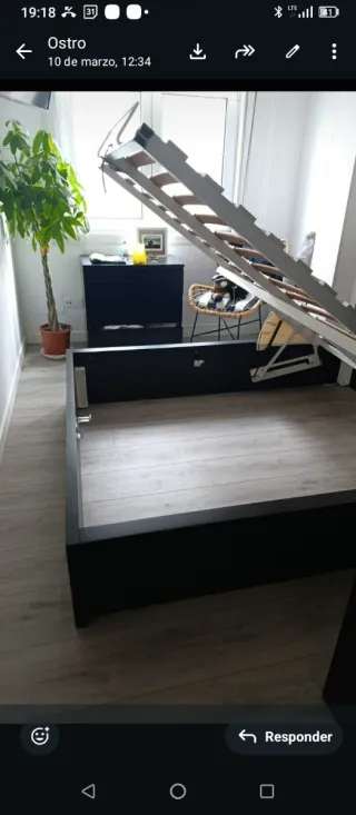 Cama MALM IKEA 160x200cm con canapé