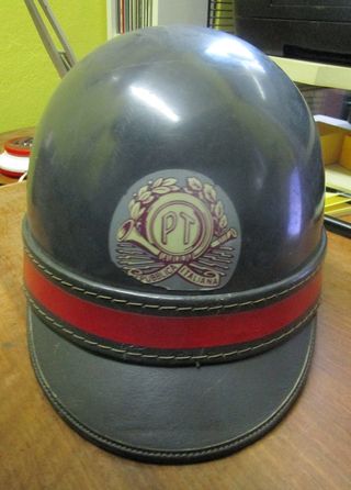 Casco Vintage Poste Italiane Motociclista