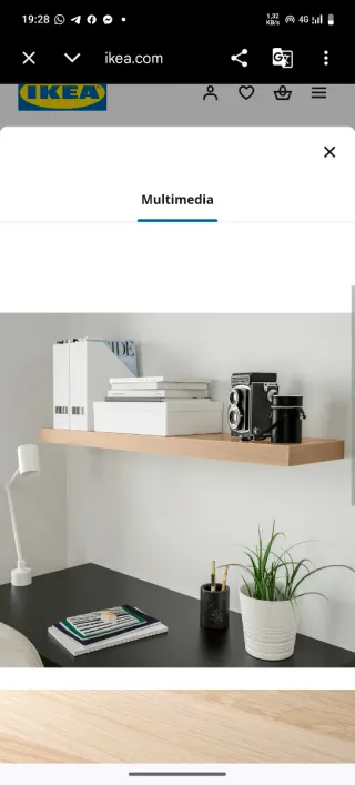 2 Estanterías LACK IKEA Madera y Cristal