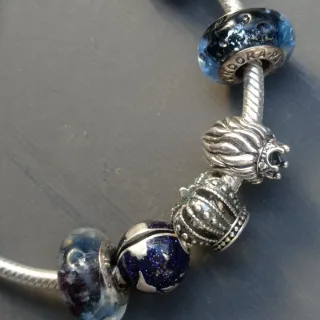 Pulsera Pandora plata con 10 charms