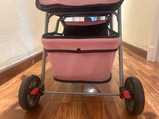 Carrello per animali rosa e nero