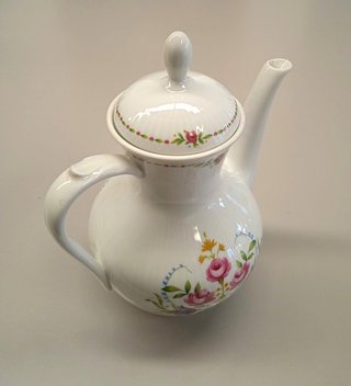 Caffettiera in ceramica decorata