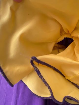 Traje Flamenca Morado y Amarillo Talla 32-34