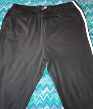 Pantaloni donna neri con banda laterale