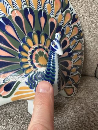 Pavo Real Sargadelos con Grietas
