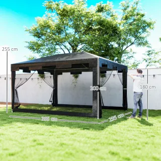 Carpa gazebos cenador 4*3 con mosquiteras