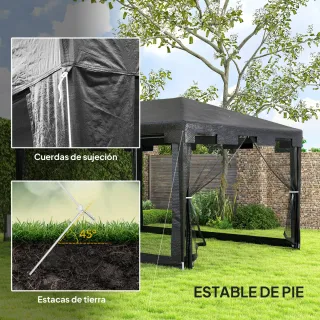 Carpa gazebos cenador 4*3 con mosquiteras