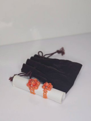 Anillos de bisutería naranja