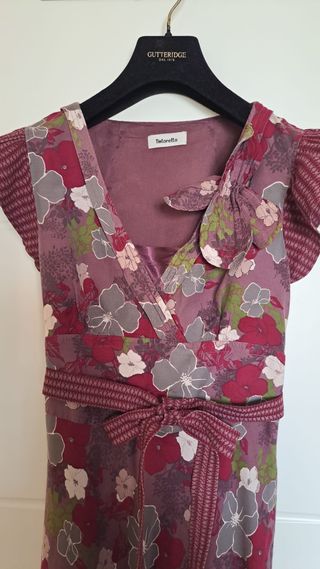 Vestido Seda y Algodón Floral T.42