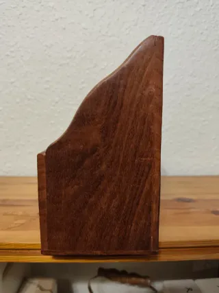 Organizador escritorio madera natural rústico