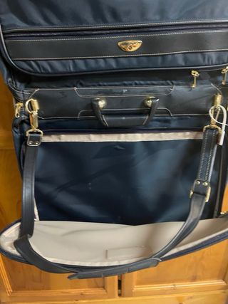 Maleta Portatrajes Samsonite Azul y Dorado